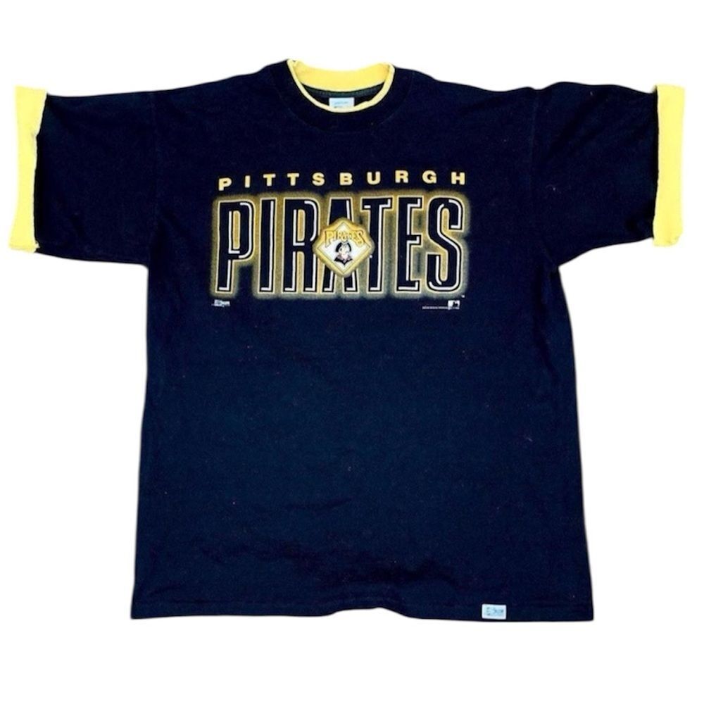 Pittsburgh Pirates MLB Vtg 1992 Salem Sportswear Roll Sleeve T-Shirt Men's (XL)